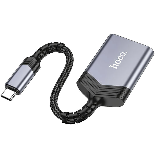 Lecteur de carte Lightning HOCO UA25, SD - microSD, Gris
