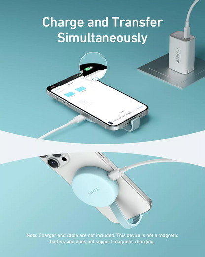 Lecteur de carte USB-C Anker MagGo pour Apple iPhone USB-C, SD - microSD, Blanc A83D1G21
