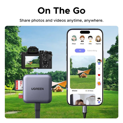 Lecteur de carte USB-C UGREEN CM898 (65095), SD - microSD, Gris