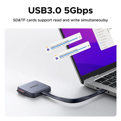 Lecteur de carte USB-C UGREEN CM898 (65095), SD - microSD, Gris