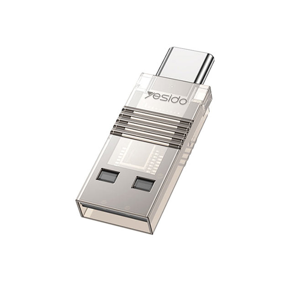 Lecteur de carte USB / USB-C Yesido GS21, microSD, Transparent