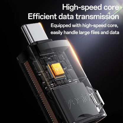 Lecteur de carte USB Yesido GS37, microSD, Noir