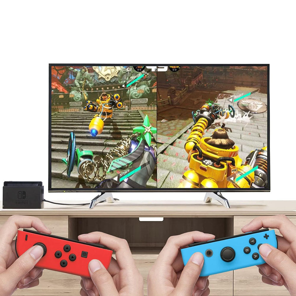 Manette Techsuit THSWC pour Nintendo Switch / Switch OLED / Switch Lite, Rouge Bleu