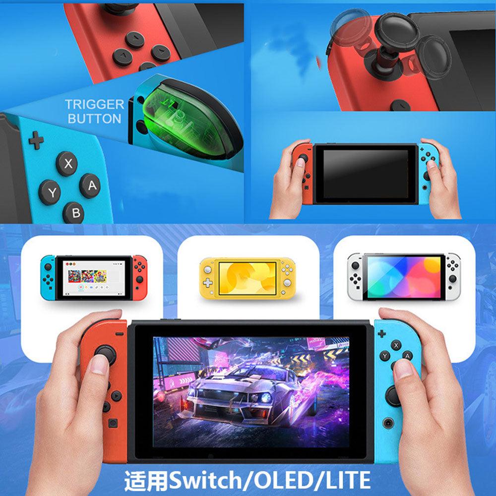 Manette Techsuit THSWC pour Nintendo Switch / Switch OLED / Switch Lite, Rouge Bleu