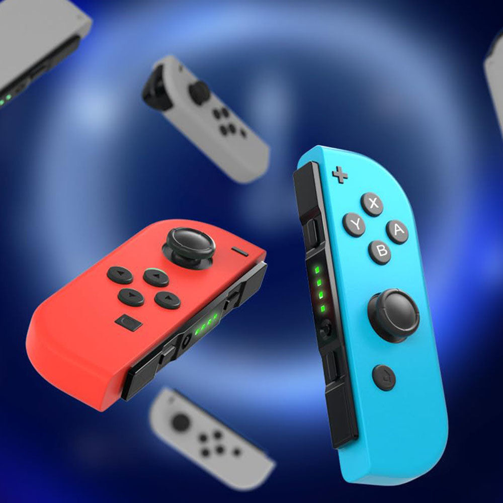Manette Techsuit THSWC pour Nintendo Switch / Switch OLED / Switch Lite, Rouge Bleu