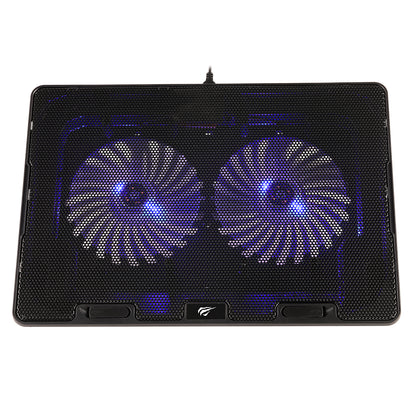 Refroidisseur HAVIT F2083 pour ordinateur portable 9 pouces - 17 pouces, Noir