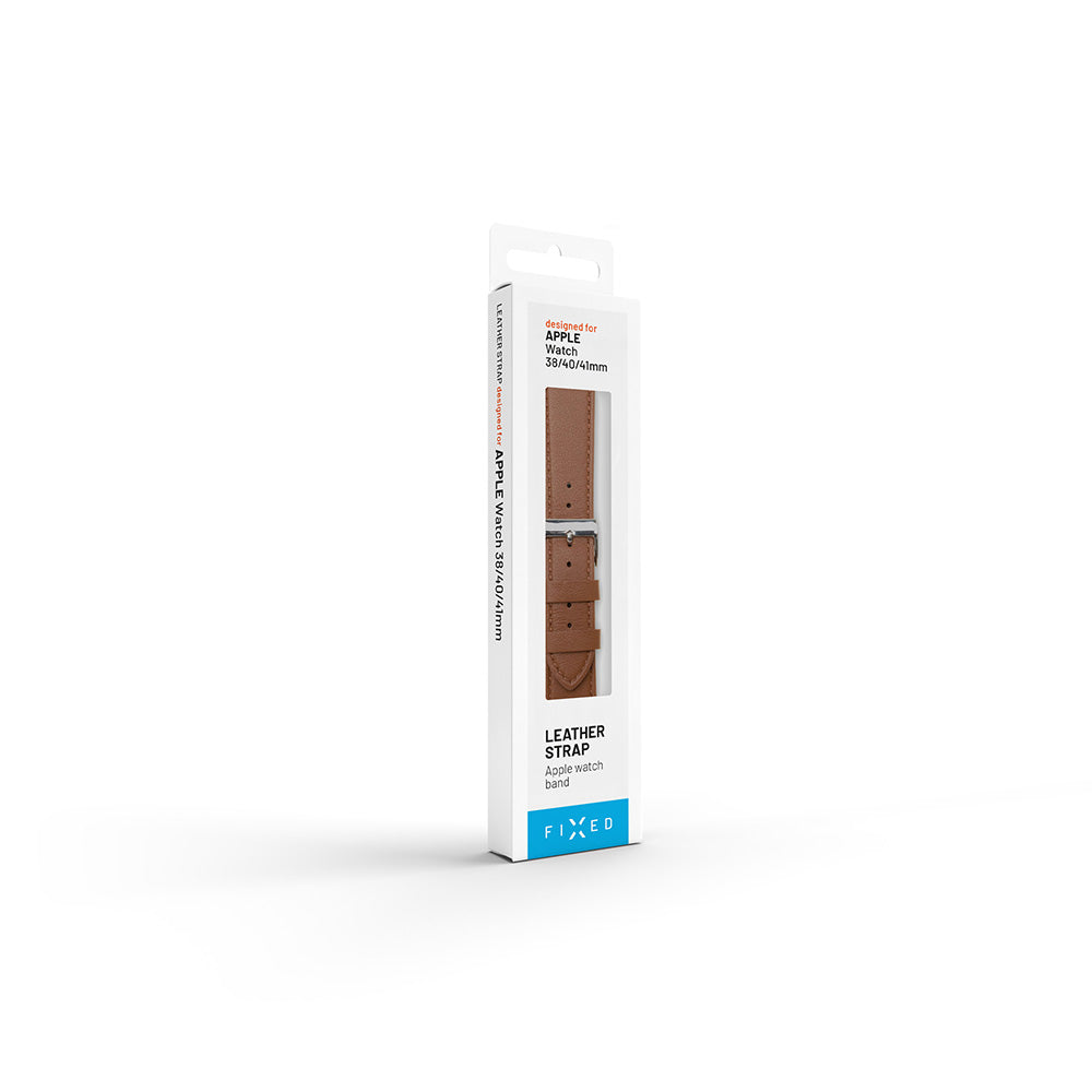 Bracelet Fixed Leather pour Apple Watch 42mm / 41mm / 40mm / 38mm Series, Noir