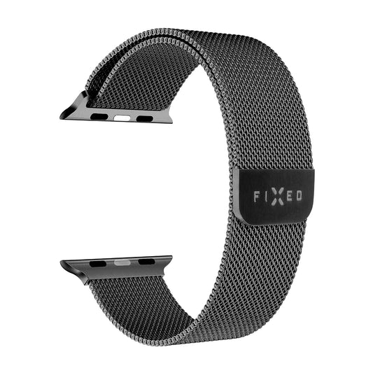 Bracelet Fixed Mesh pour Apple Watch 49mm / 46mm / 45mm / 44mm / 42mm Series, Noir