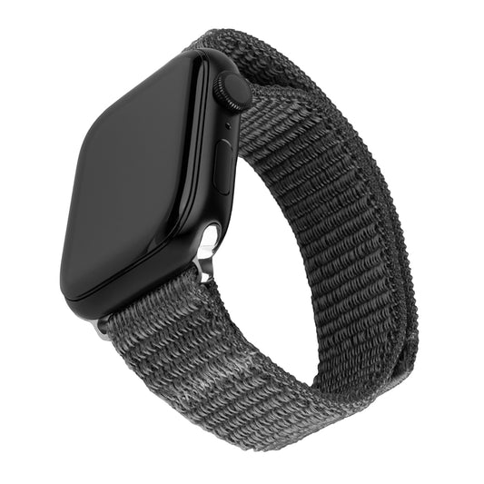Bracelet Fixed Nylon Sporty pour Apple Watch 42mm / 41mm / 40mm / 38mm Series, Gris Foncé
