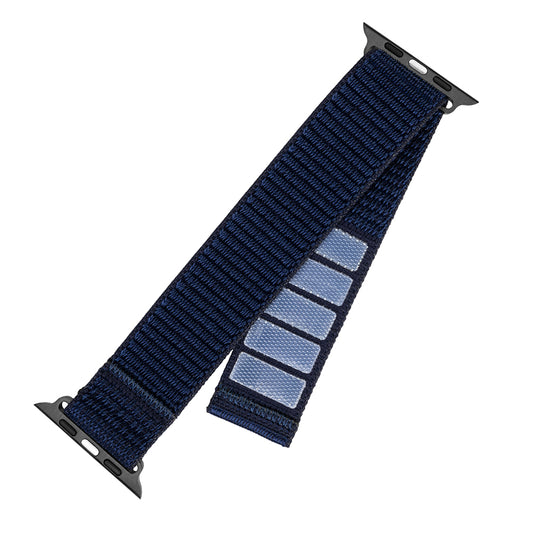 Bracelet Fixed Nylon Sporty pour Apple Watch 49mm / 46mm / 45mm / 44mm / 42mm Series, Bleu Foncé