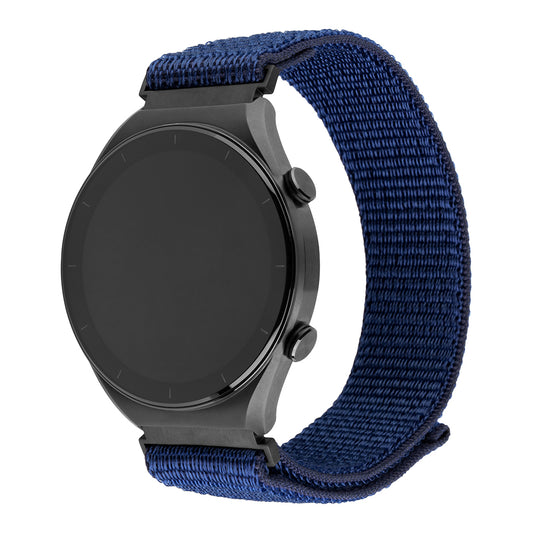 Bracelet Fixed Nylon Sporty pour Samsung Galaxy Watch / Huawei Watch Series, 20mm, Bleu Foncé
