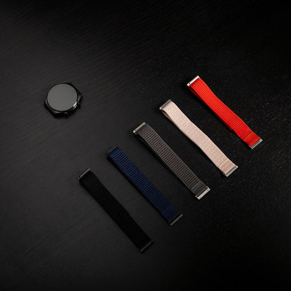 Bracelet Fixed Nylon Sporty pour Samsung Galaxy Watch / Huawei Watch Series, 20mm, Bleu Foncé