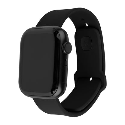 Bracelet Fixed Silicone Sporty pour Apple Watch 42mm / 41mm / 40mm / 38mm Series, Noir