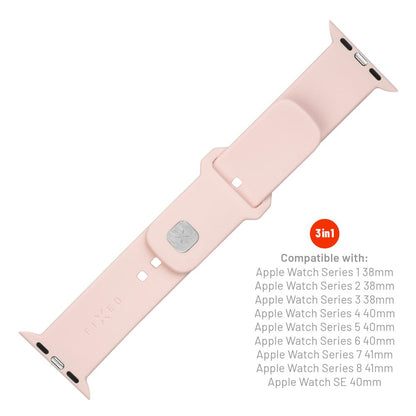 Bracelet Fixed Silicone Sporty pour Apple Watch 42mm / 41mm / 40mm / 38mm Series, Rose
