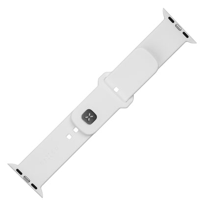 Fixed Silicone Sporty Armband für Apple Watch 49mm / 46mm / 45mm / 44mm / 42mm Serie, Weiß