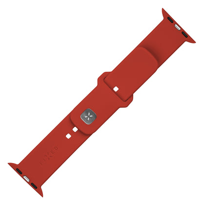 Fixed Silicone Sporty Armband für Apple Watch 49mm / 46mm / 45mm / 44mm / 42mm Serie, Rot