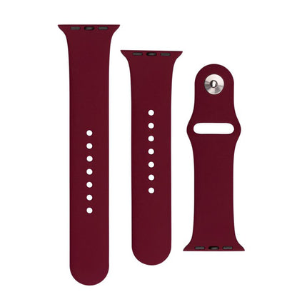 Fixed Silicone Sporty Armband für Apple Watch 49mm / 46mm / 45mm / 44mm / 42mm Serie, Kirschrot