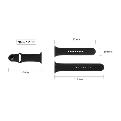 Fixed Silicone Sporty Armband für Apple Watch 49mm / 46mm / 45mm / 44mm / 42mm Serie, Kirschrot