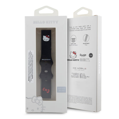 Hello Kitty Silikonarmband Kitty Head für Samsung Galaxy Watch / Huawei Watch Series, Schwarz