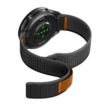 Spigen Athlex Air 2 Armband für Garmin Watch Venu / Forerunner Serie, 22mm, Schwarz Orange AMP11425