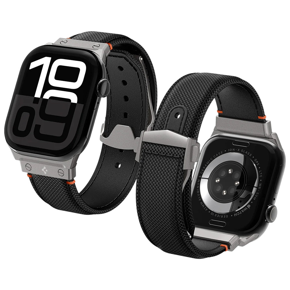 Bracelet Spigen Classic Fit pour Apple Watch 49mm / 46mm / 45mm / 44mm / 42mm Series, Noir AMP09304