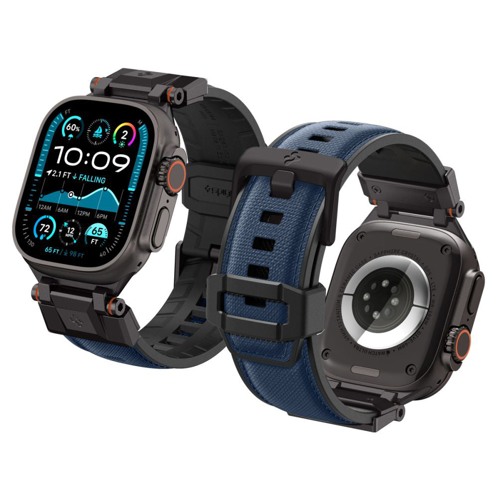 Spigen DuraPro Armor Armband für Apple Watch 49mm / 46mm / 45mm / 44mm / 42mm Serie, Marineblau