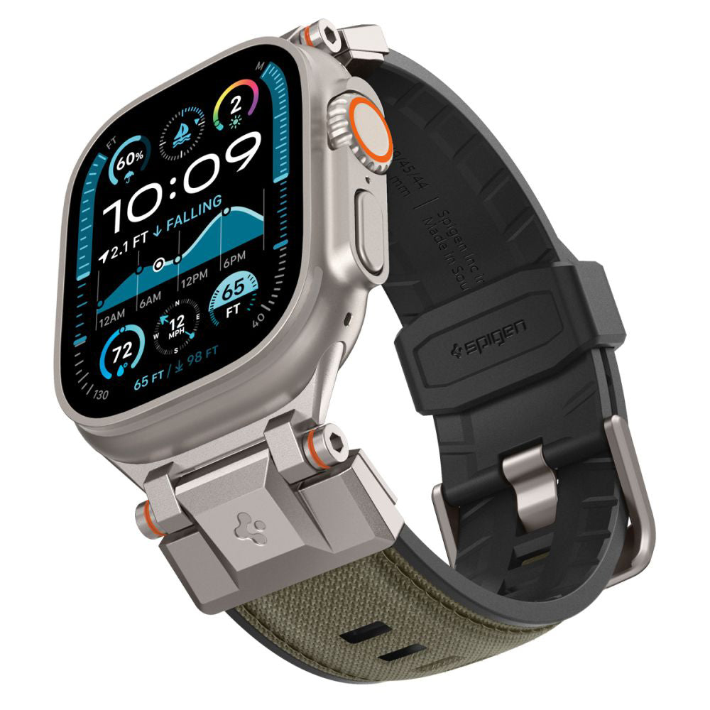 Spigen DuraPro Armor Gurt für Apple Watch 49mm / 46mm / 45mm / 44mm / 42mm Serie, Grün