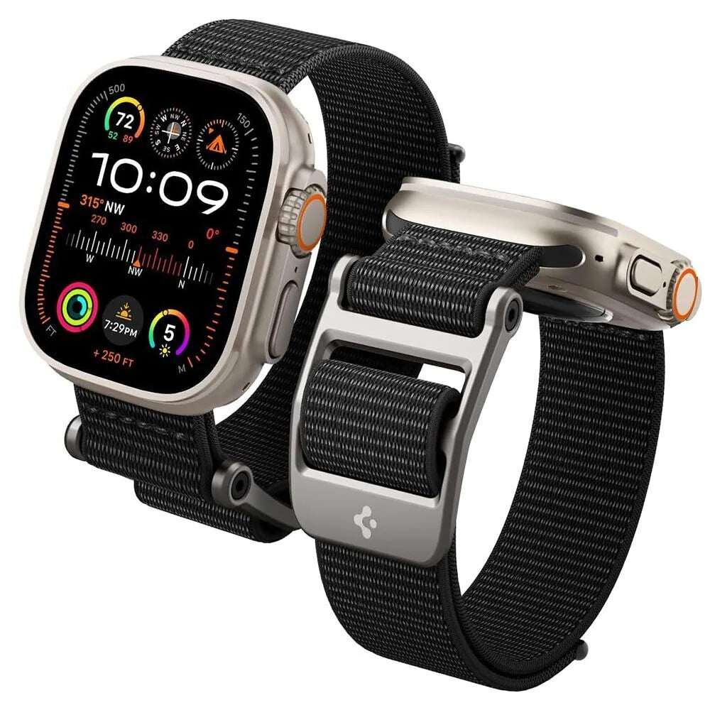 Spigen DuraPro Flex Armband für Apple Watch 49mm / 46mm / 45mm / 44mm Serie, Schwarz AMP02465