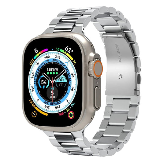 Spigen Modern Fit 316L Band for Apple Watch 49mm / 46mm / 45mm / 44mm / 42mm Series, Silver AMP06356
