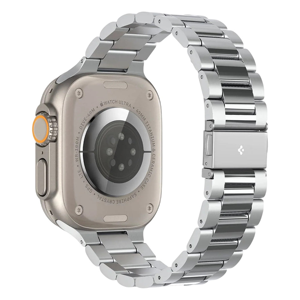 Spigen Modern Fit 316L Band for Apple Watch 49mm / 46mm / 45mm / 44mm / 42mm Series, Silver AMP06356