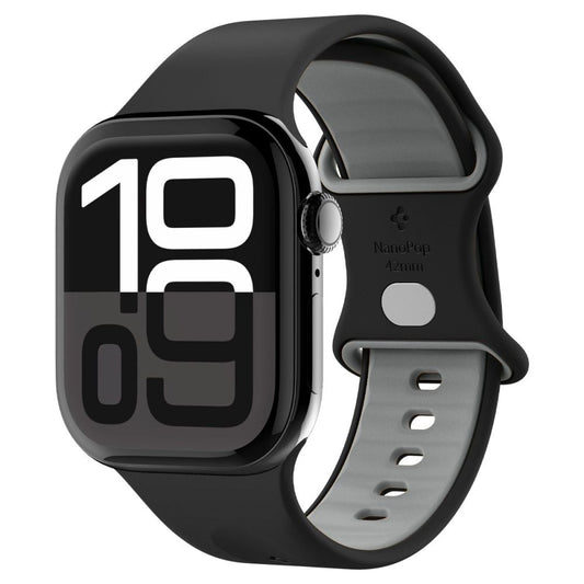 Spigen Nano Pop Armband für Apple Watch 42mm / 41mm / 40mm / 38mm Serie, Schwarz