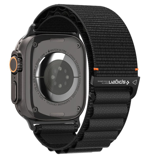 Spigen WBF1 Armband für Apple Watch 49mm / 46mm / 45mm / 44mm Serie, Schwarz