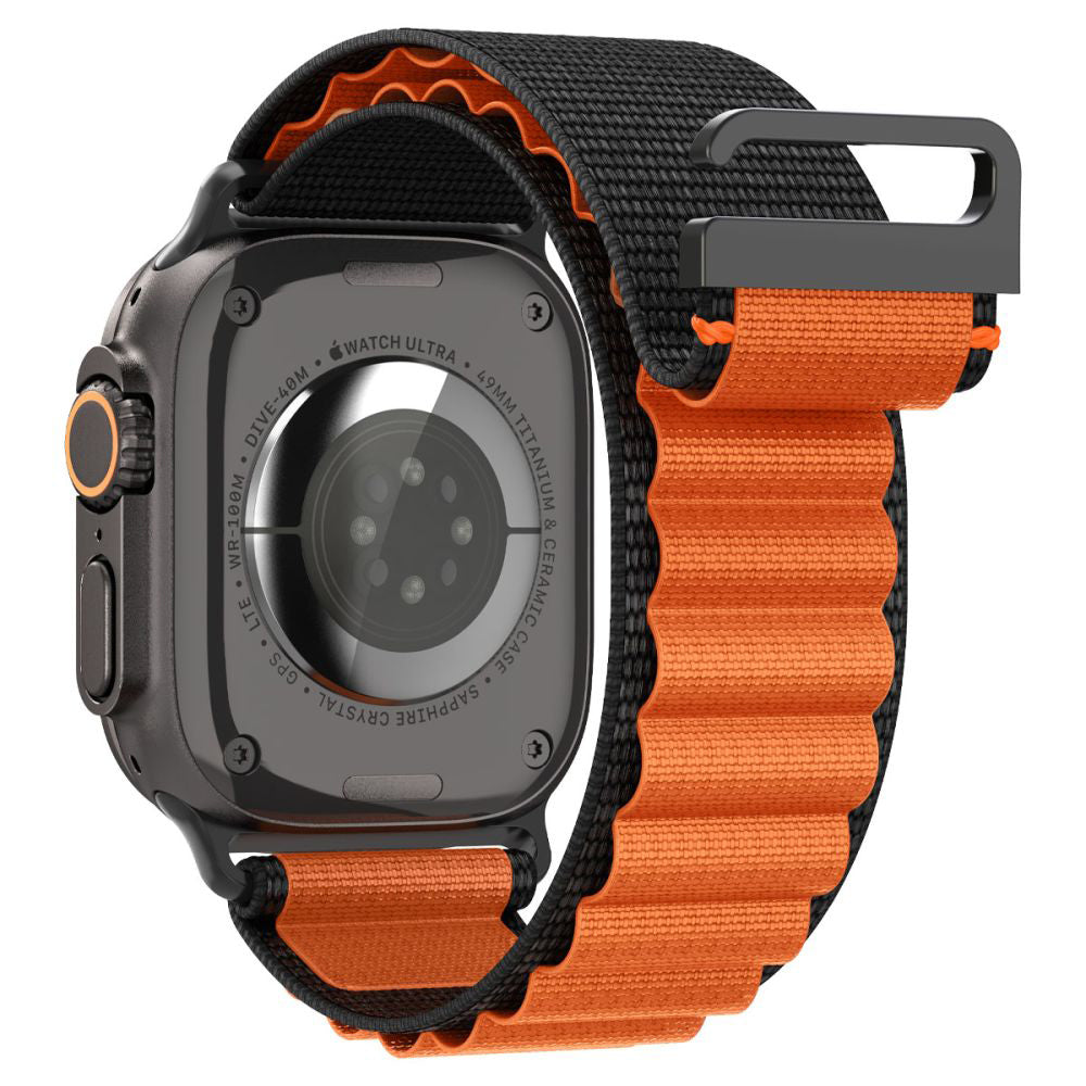Bracelet Spigen WBF1 pour Apple Watch 49mm / 46mm / 45mm / 44mm Series, Noir Orange