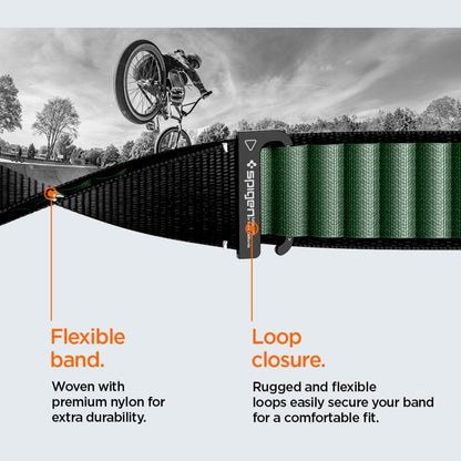 Bracelet Spigen WBF1 pour Apple Watch 49mm / 46mm / 45mm / 44mm Series, Noir Vert