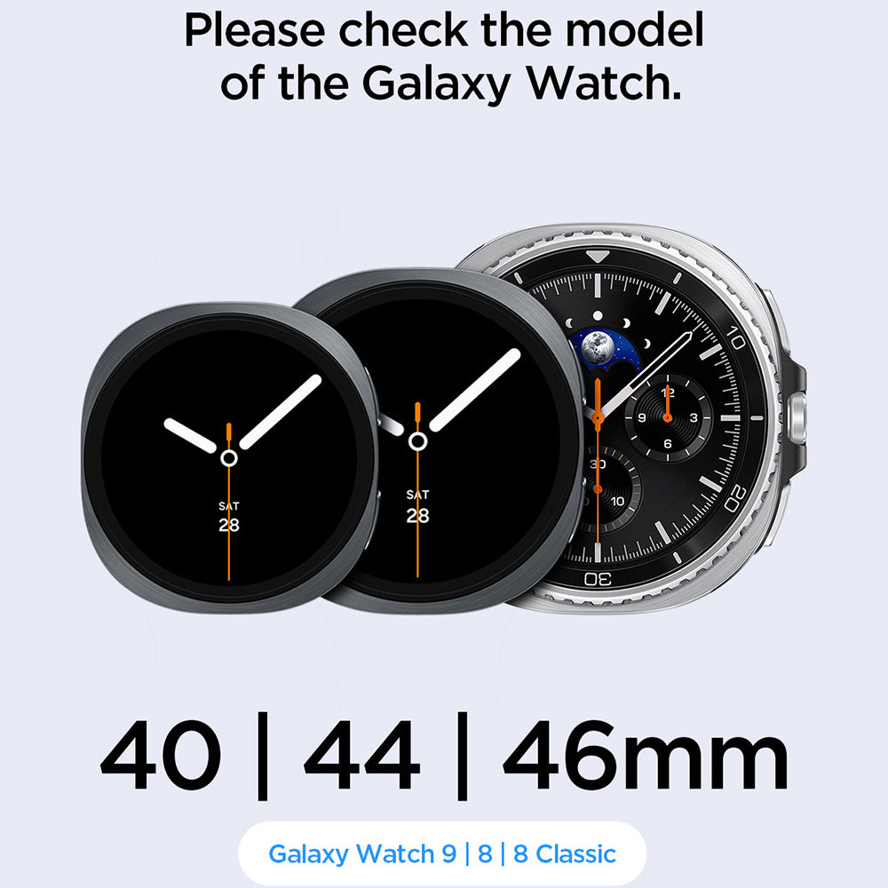Bracelet Spigen WBF1 pour Samsung Galaxy Watch9 / Watch8 / Watch8 Classic Series, Noir AMP11607