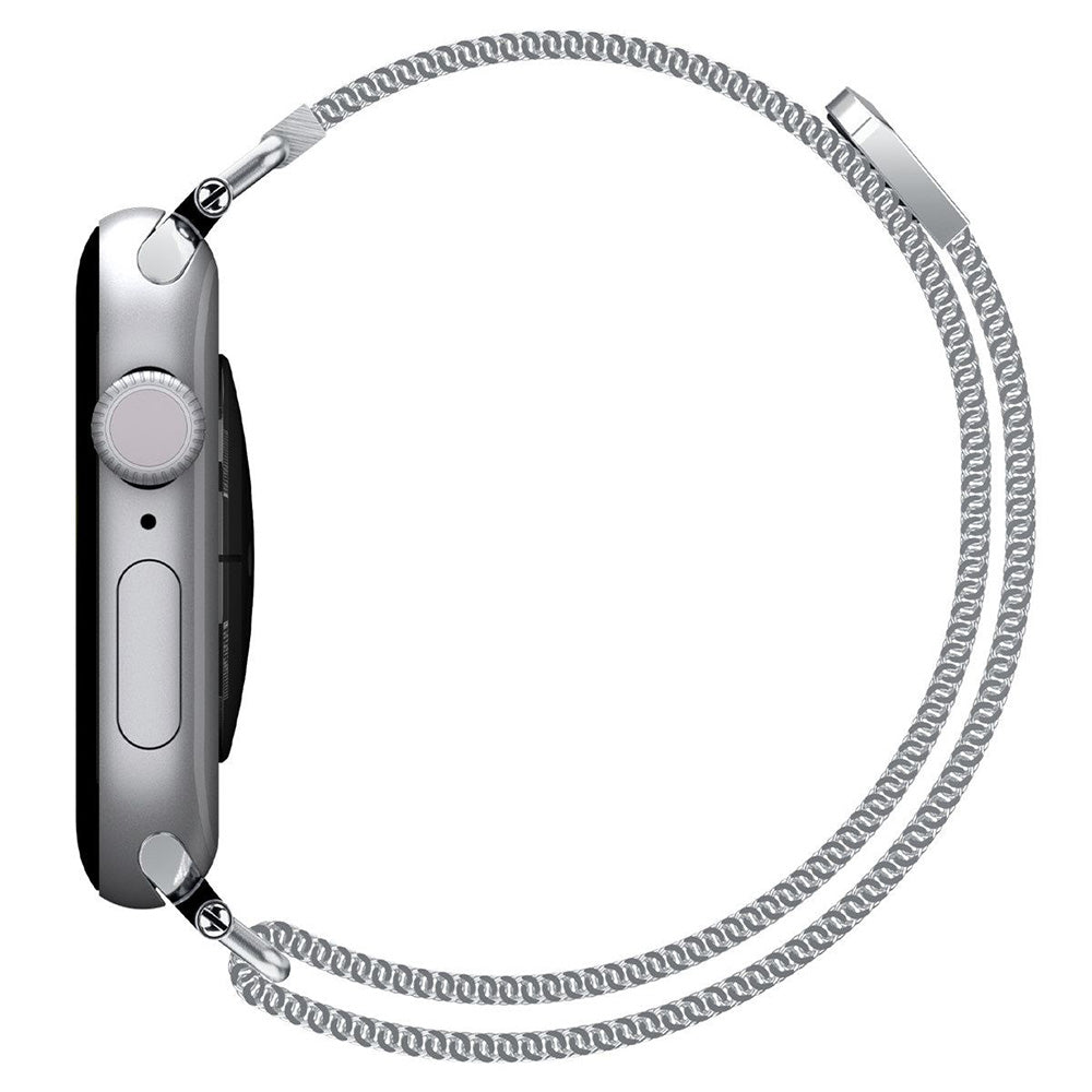 Spigen WBM4 Armband für Apple Watch 42mm / 41mm / 40mm Series, Silber AMP10498