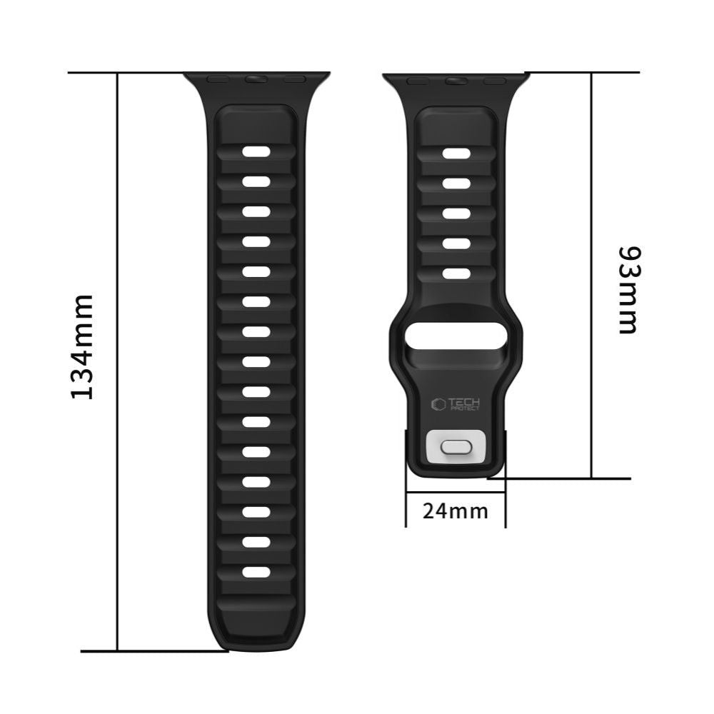 Tech-Protect Iconband Line Strap for Apple Watch 49mm / 46mm / 45mm / 44mm Series, Black