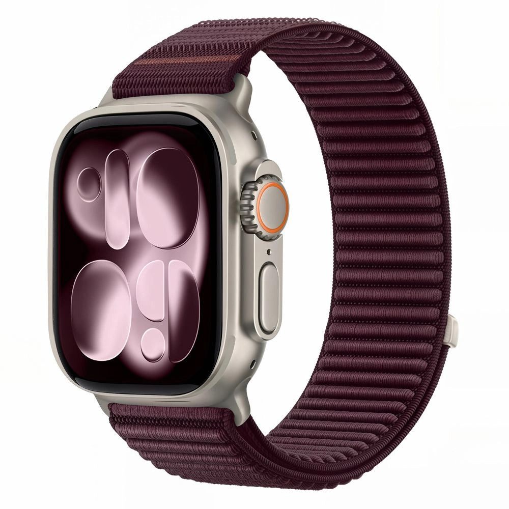 Tech-Protect NylonLoop Strap for Apple Watch 49mm / 46mm / 45mm / 44mm Series, Burgundy

