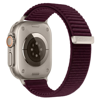 Tech-Protect NylonLoop Strap for Apple Watch 49mm / 46mm / 45mm / 44mm Series, Burgundy
