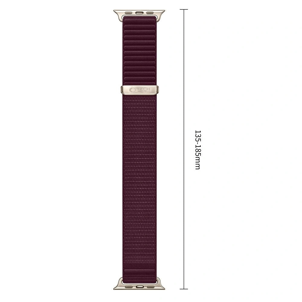 Tech-Protect NylonLoop Strap for Apple Watch 49mm / 46mm / 45mm / 44mm Series, Burgundy
