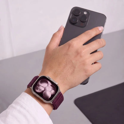 Tech-Protect NylonLoop Strap for Apple Watch 49mm / 46mm / 45mm / 44mm Series, Burgundy
