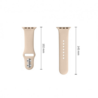 Tech-Protect Silikonarmband für Apple Watch 49mm / 46mm / 45mm / 44mm Serien, Beige
