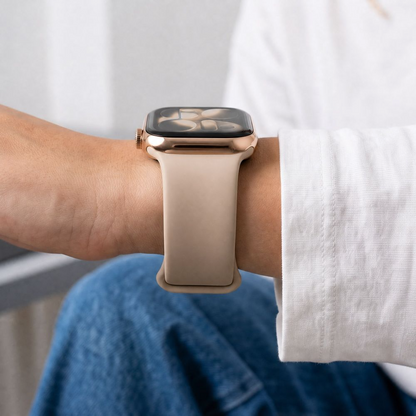 Tech-Protect Silikonarmband für Apple Watch 49mm / 46mm / 45mm / 44mm Serien, Beige