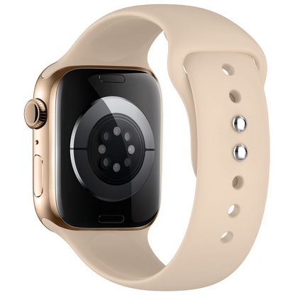 Tech-Protect Silikonarmband für Apple Watch 49mm / 46mm / 45mm / 44mm Serien, Beige