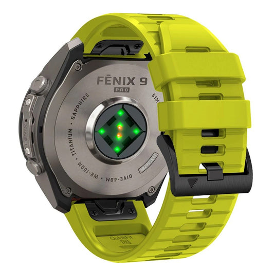 Techsuit-Silikonarmband für Garmin Fenix 5X / 5X Plus / 6X / 6X Pro / 7X / 8 / 8 Pro / 9 / 9 Pro, Grün