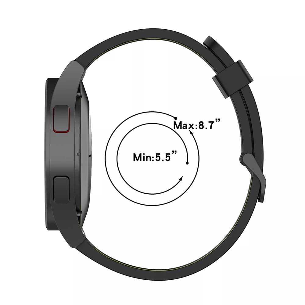 Techsuit W002 Armband für Huawei Watch / Xiaomi Watch Series, 22mm, Schwarz