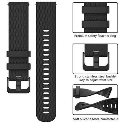 Techsuit W006 Strap for Samsung Galaxy Watch / Huawei Watch Series, 20mm, Black