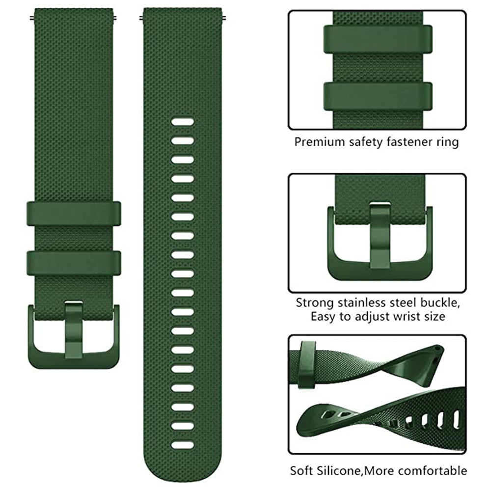 Bracelet Techsuit W006 pour Samsung Galaxy Watch / Huawei Watch Series, 22mm, Vert.