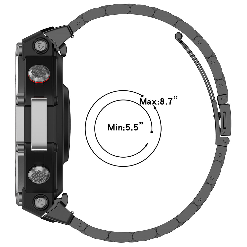 Techsuit W010 Armband für Amazfit T-Rex 3, Schwarz