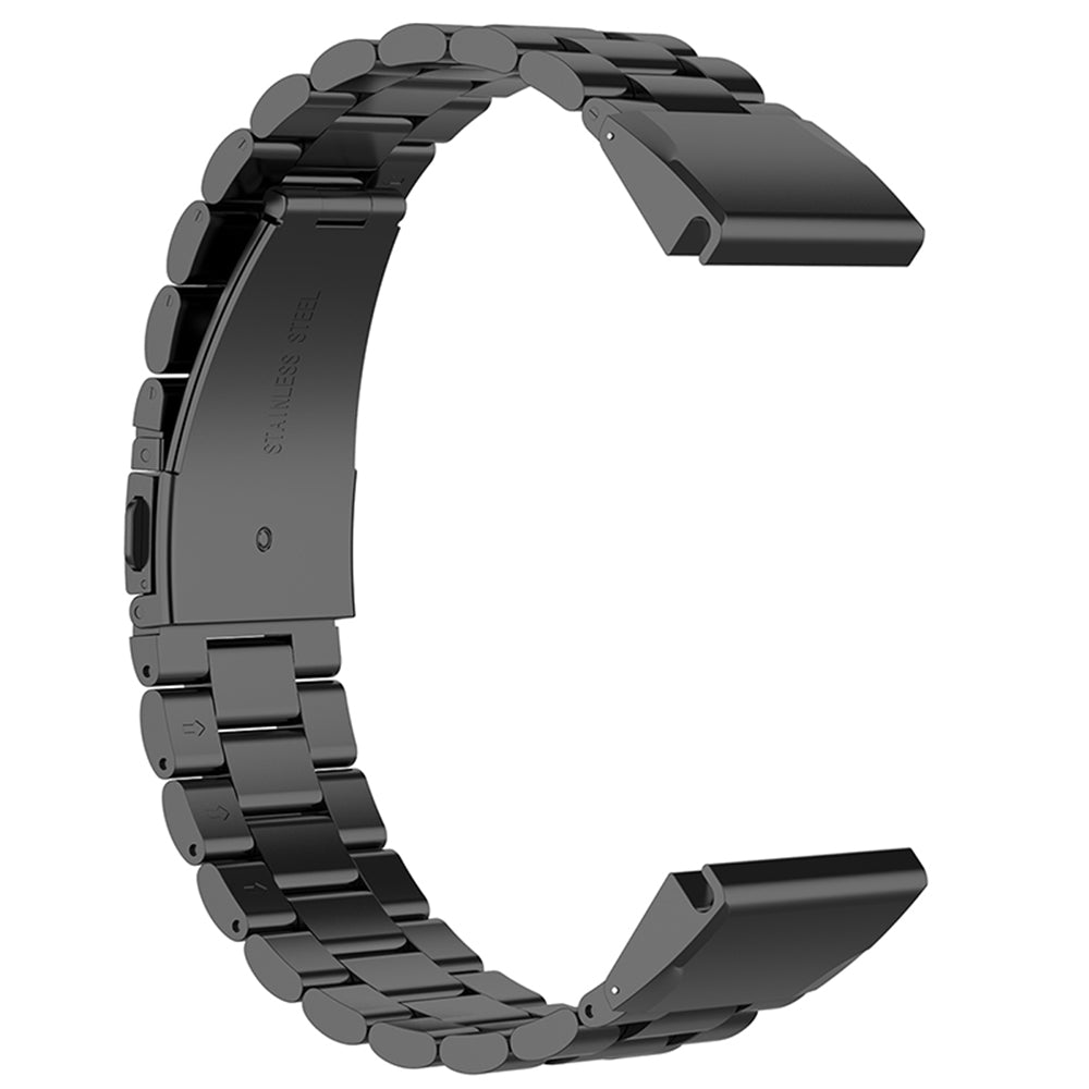 Techsuit W010 Armband für Garmin Watch Fenix / Forerunner Serie, 22mm, Schwarz